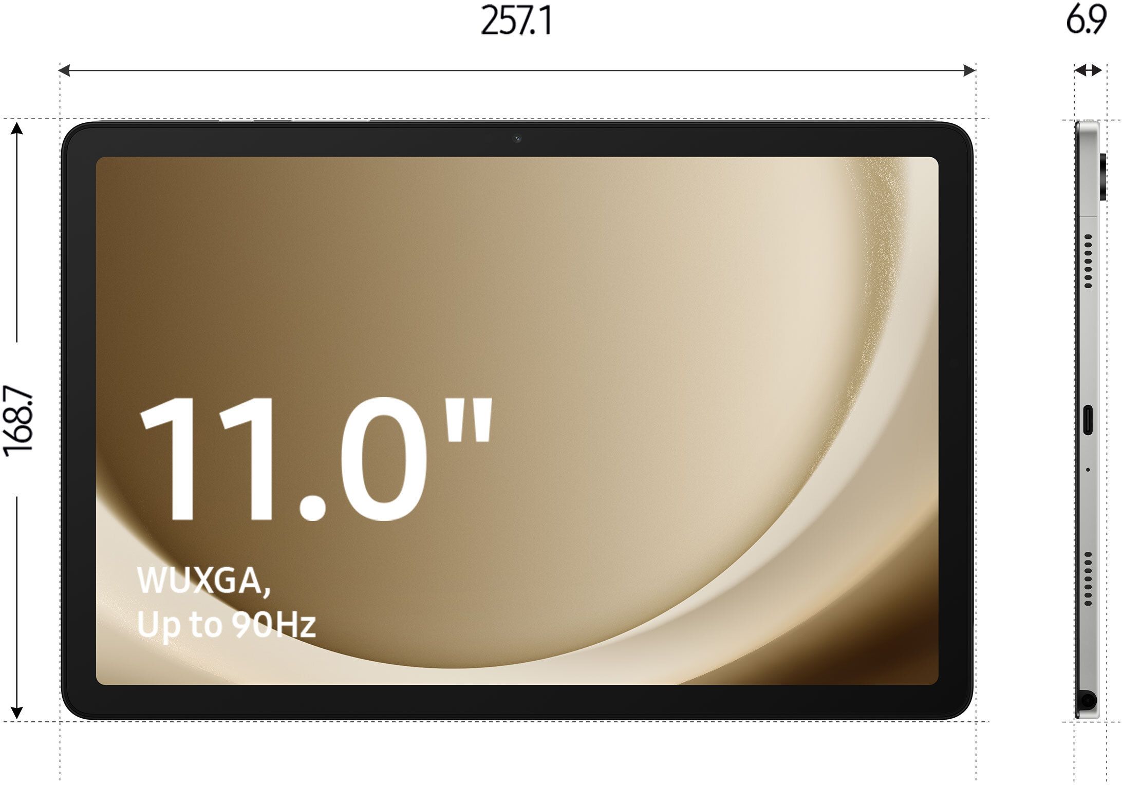 Samsung Galaxy Tab A9+ 8 GB RAM 128 GB ROM 11.0 inch with Wi-Fi+5G Tablet (Graphite) - Image 3