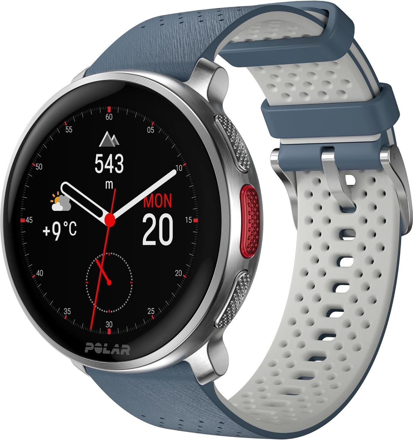Polar Vantage V3-Premium Multisport Watch, Heart Rate Monitor (Sky Blue) Smartwatch (Sky Blue Strap, Free Size)