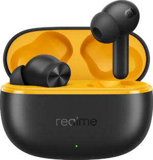 realme Buds T200 Lite with 12.4mm Driver, 48hrs Playback, AI ENC & Dual-Device Pairing Bluetooth (Volt Black, True Wireless)