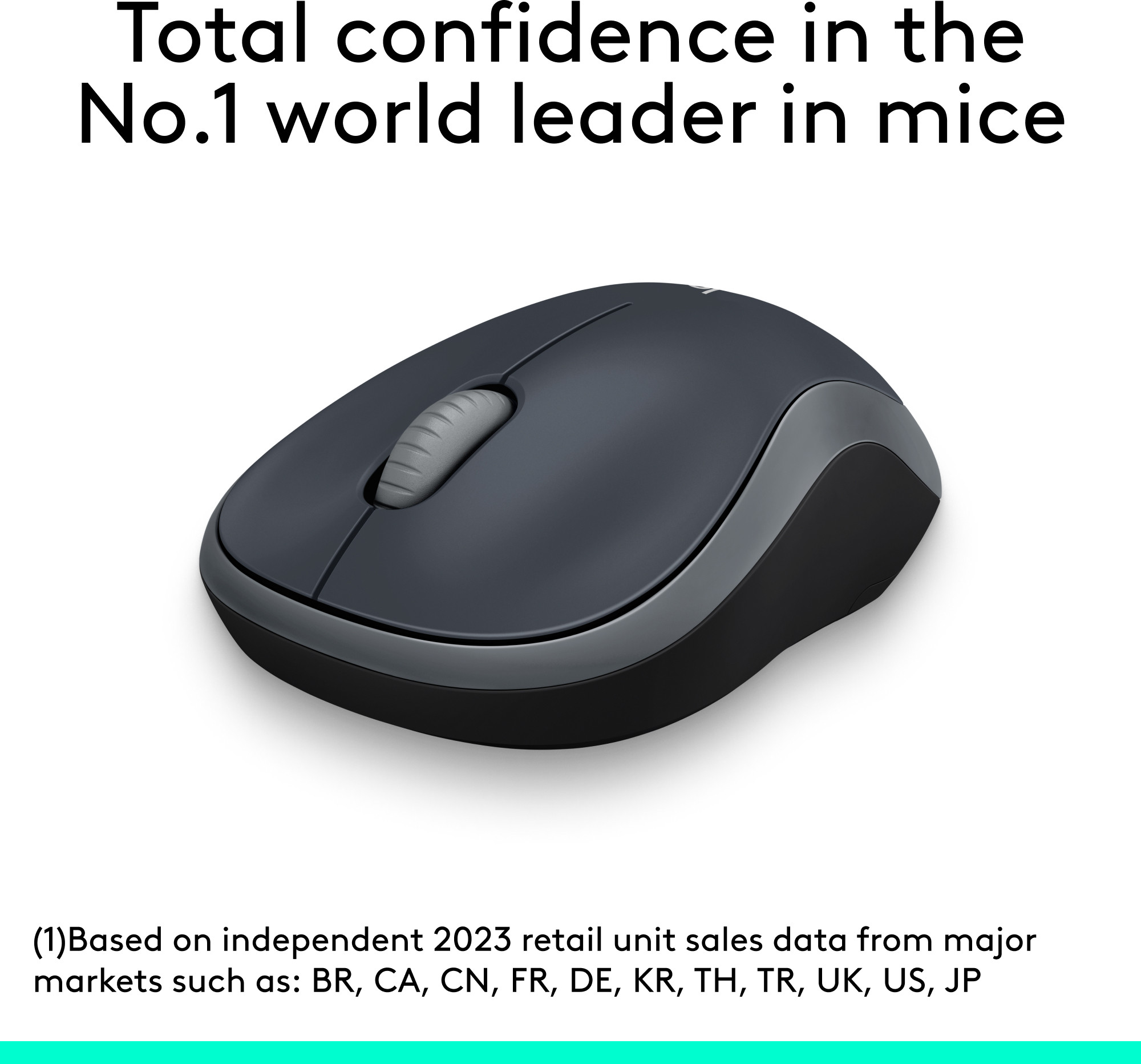 Logitech B175 / Optical Tracking, 12-Months Battery Life, Ambidextrous Wireless Ambidextrous Optical Mouse (2.4GHz Wireless, Black) - Image 3
