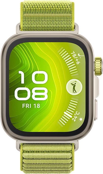 Huawei Watch Fit 4Pro, Titanium Body, Free dive, 100+ Sports mode, GPS, 10 Days Battery Smartwatch (Green Strap, Free Size) - Image 4