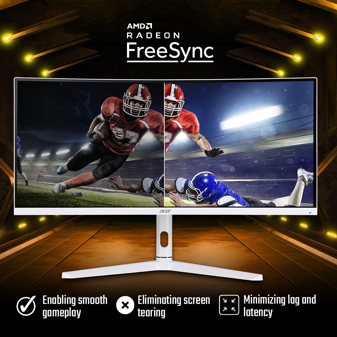 Acer Nitro 74.93 cm (30 inch) Curved WFHD VA Panel with ErgoStand, VESA DisplayHDR 400, 1500R Curvature, DCI-P3 93% wide color gamut, Display Widget, 2X2W Inbuilt Speakers - Image 3